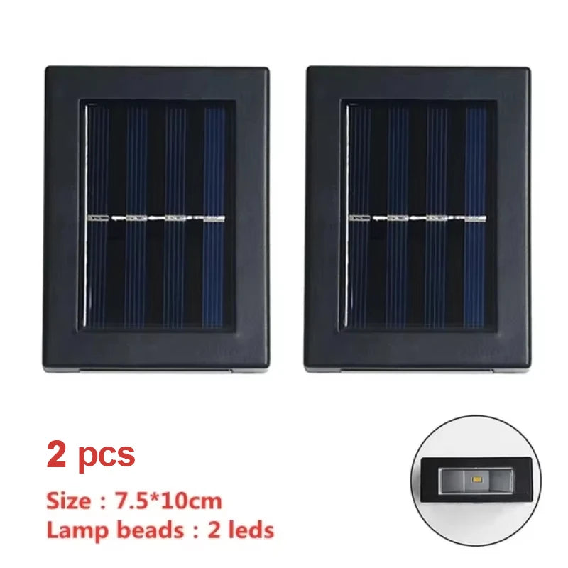 Lámpara Solar LED de Pared para Exterior con Doble Haz de Luz Impermeable
