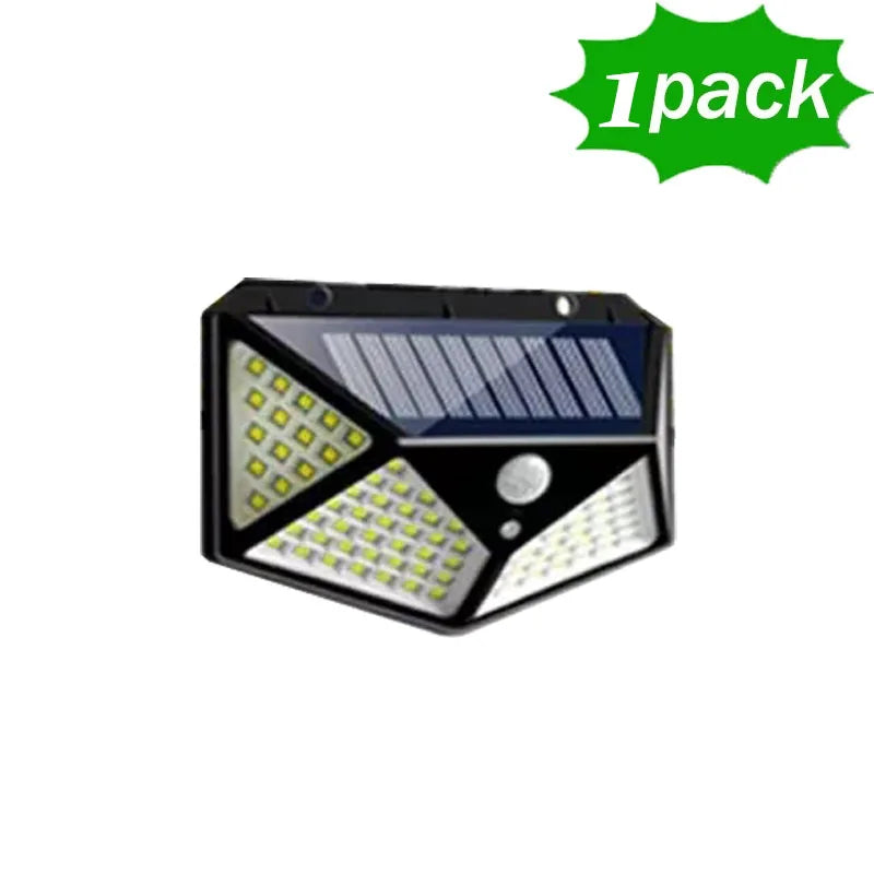 Lámpara Solar de Pared con 100 LEDs, Sensor de Movimiento y 3 Modos