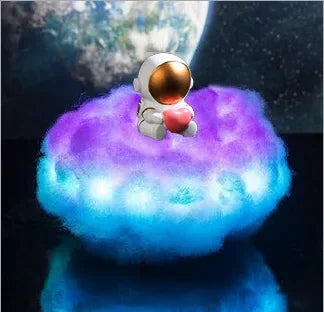 Lámpara LED de Noche "Astronauta en la Nube" con Control Remoto y 12 Colores