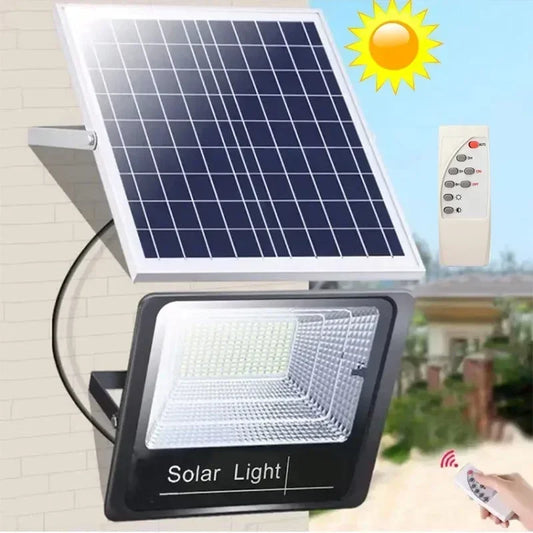 Foco LED Solar de Exterior 30W con Control Remoto e Impermeable