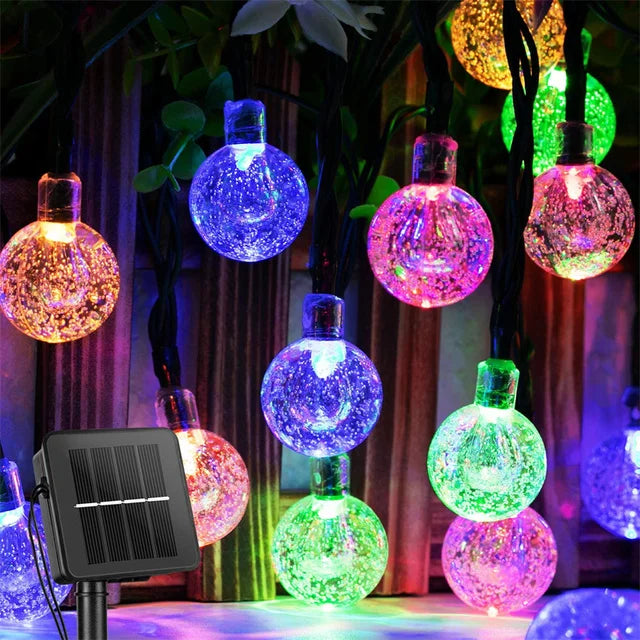 Guirnalda de Luces Solares LED Impermeables para Exterior⁠