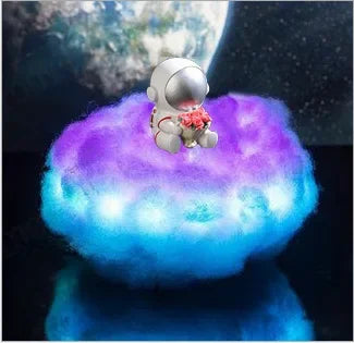 Lámpara LED de Noche "Astronauta en la Nube" con Control Remoto y 12 Colores