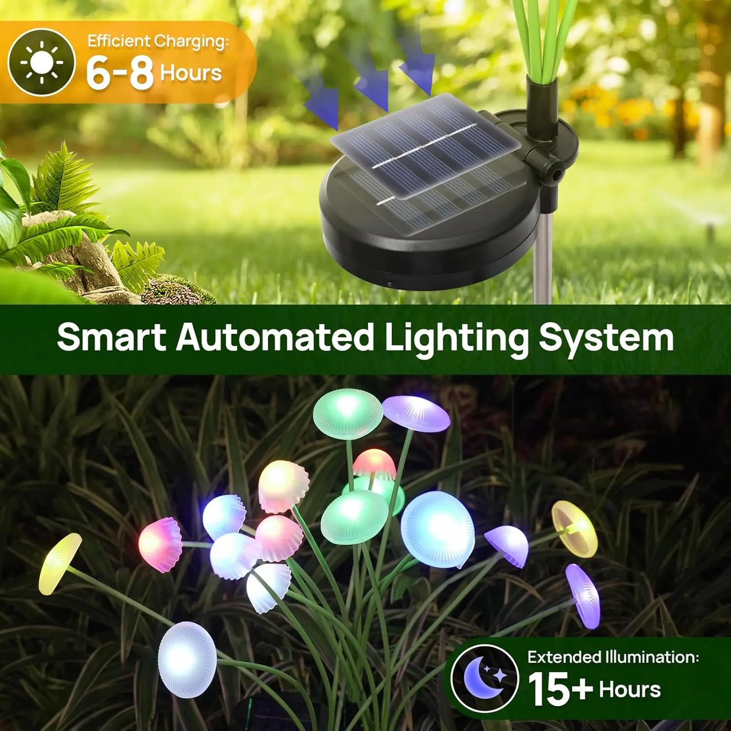 Luces Solares LED en Forma de Seta para Jardín Impermeables