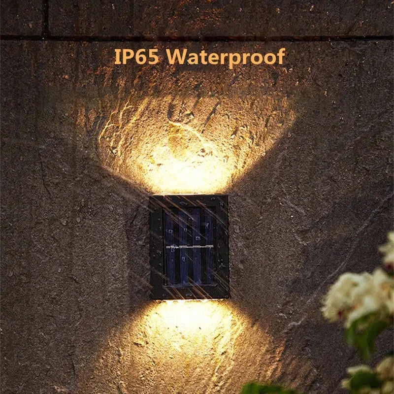 Lámpara Solar LED de Pared para Exterior con Doble Haz de Luz Impermeable