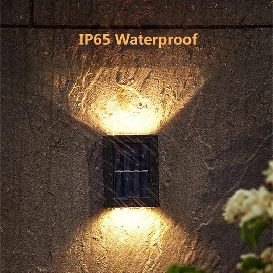 Lámpara Solar LED de Pared para Exterior con Doble Haz de Luz Impermeable