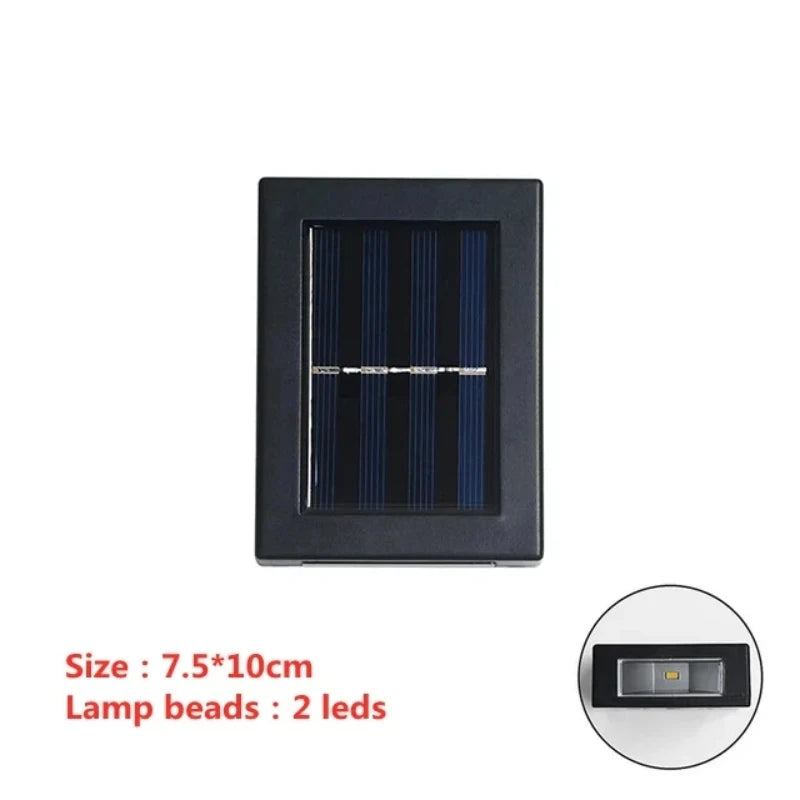 Lámpara Solar LED de Pared para Exterior con Doble Haz de Luz Impermeable
