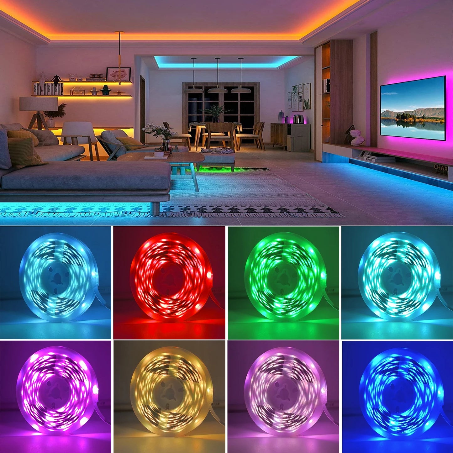 Tira LED Inteligente RGB con Control por App y Múltiples Medidas