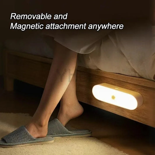 Lámpara LED Inalámbrica Magnética con Sensor de Movimiento y Recargable por USB