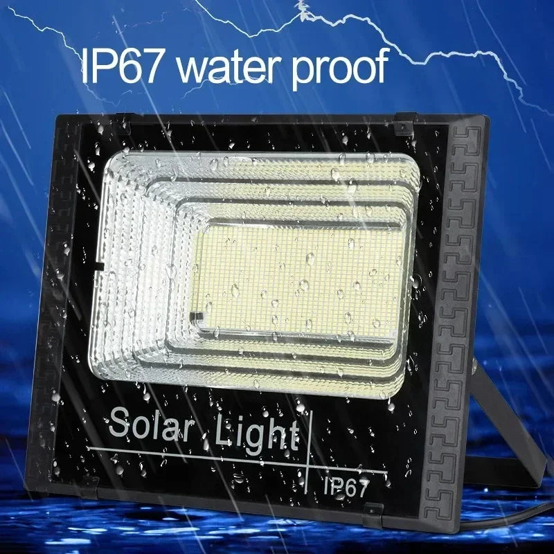 Foco LED Solar de Exterior 30W con Control Remoto e Impermeable