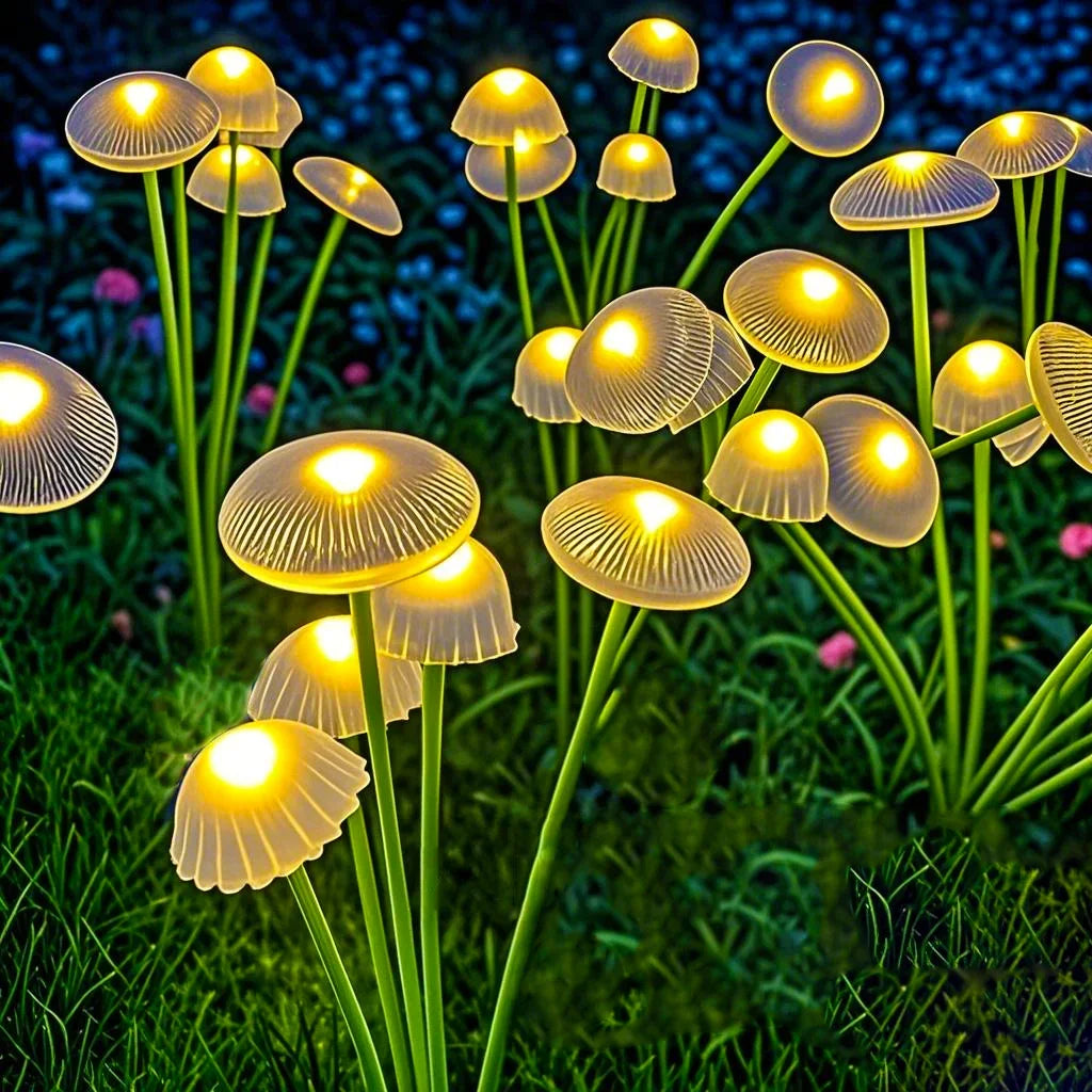 Luces Solares LED en Forma de Seta para Jardín Impermeables