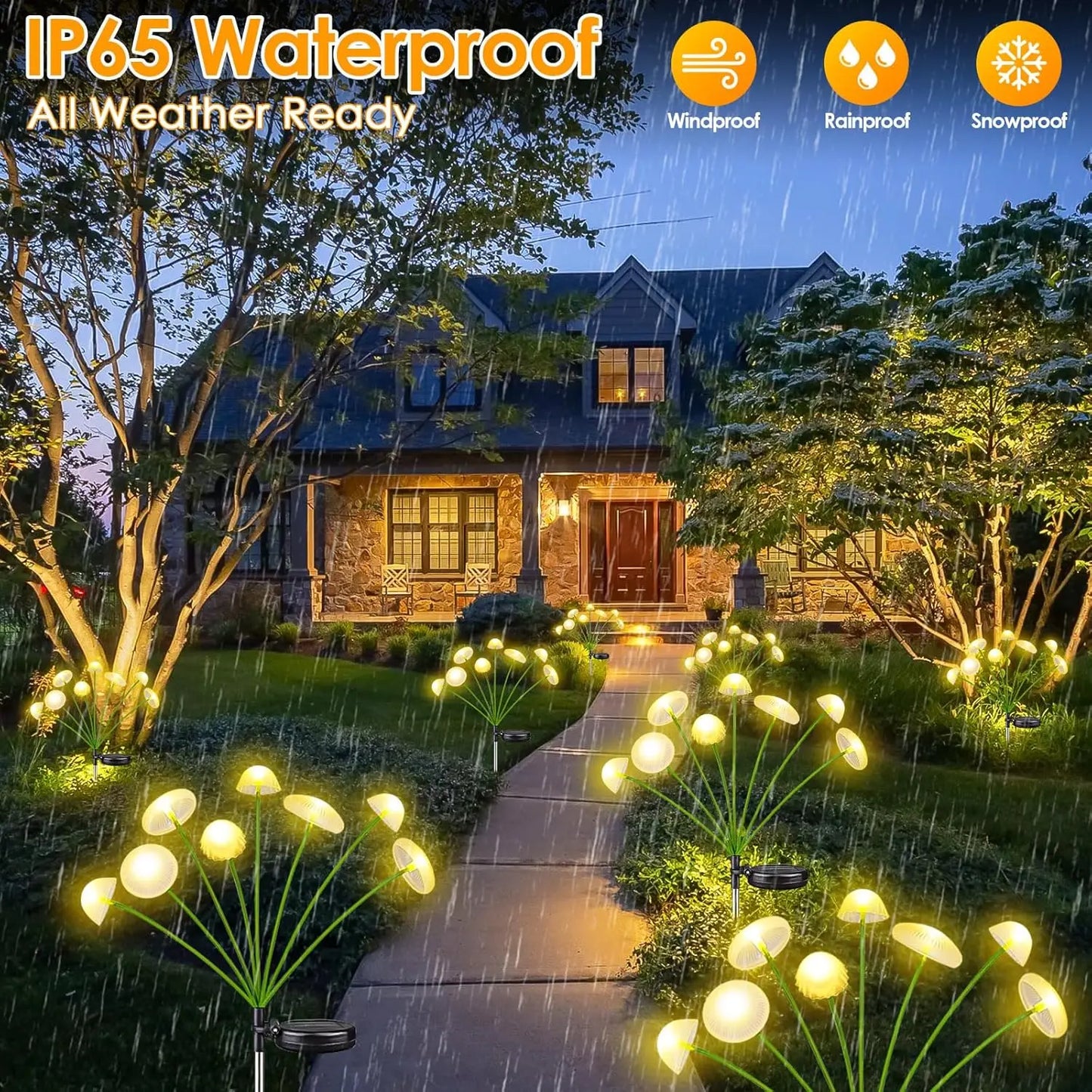 Luces Solares LED en Forma de Seta para Jardín Impermeables
